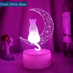 Moon Cat 3D Led Night Light