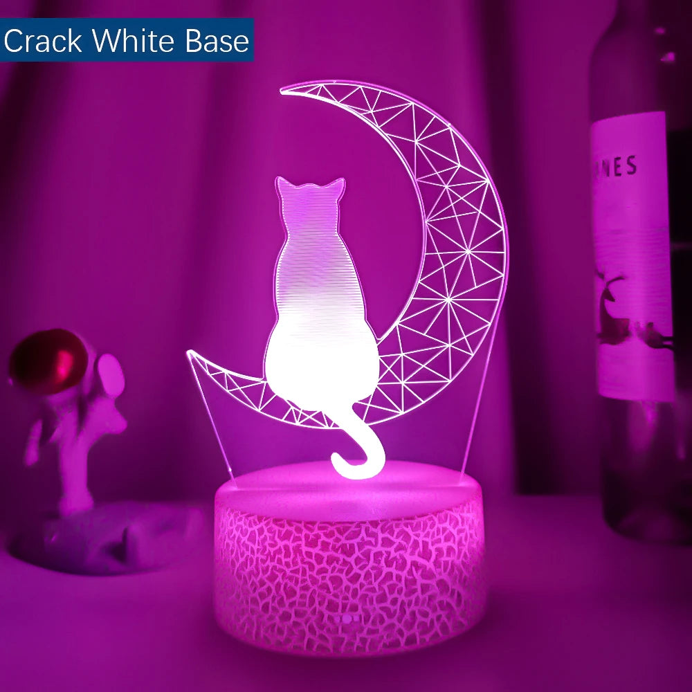 Moon Cat 3D Led Night Light