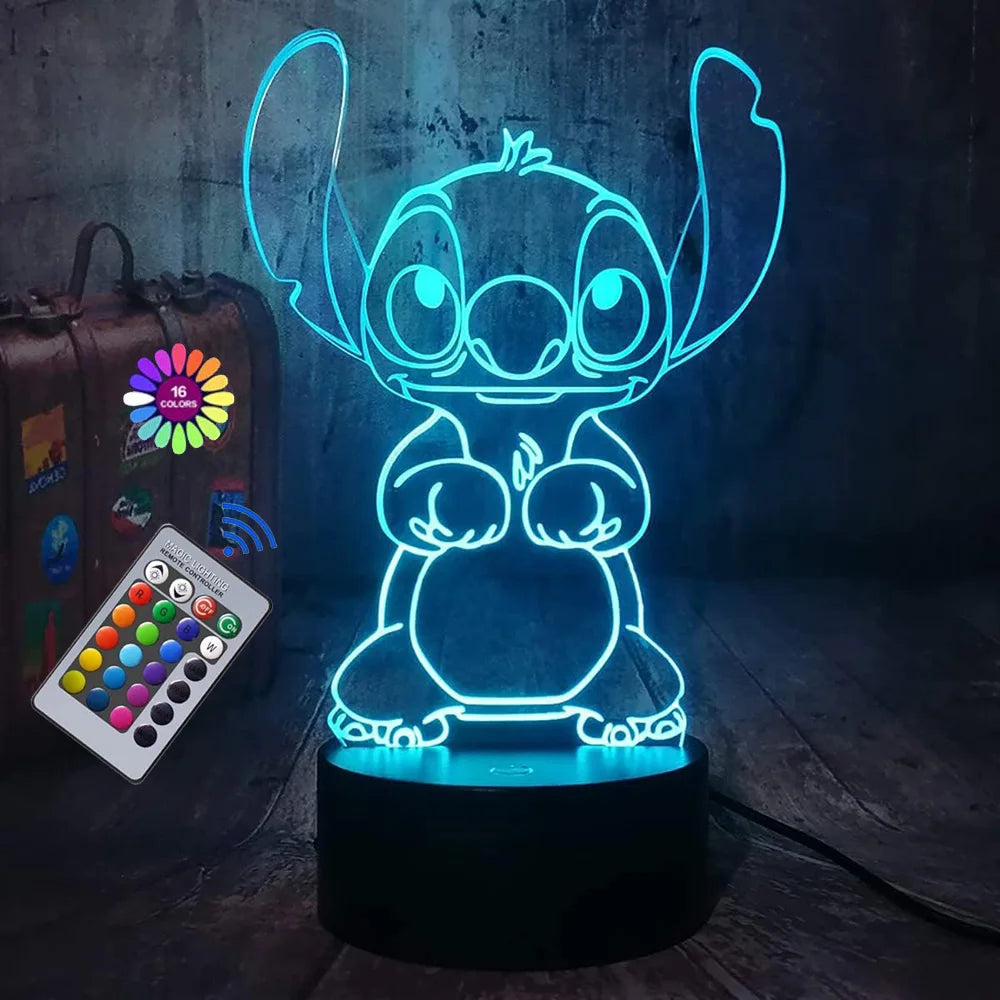 Stitch 3D Illusion Night Light