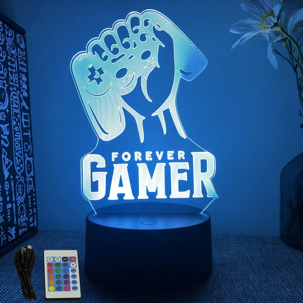 NEON GAMER 3D Lamp LED Night Light