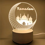 Muslim Ramadan Decoration  3D LED Night Light Eid Mubarak