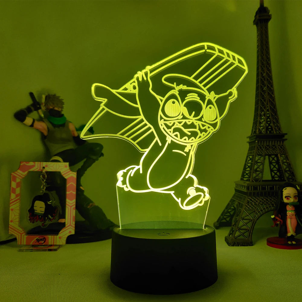Lilo & Stitch Cartoon 3D Lamp Figure LED Night
