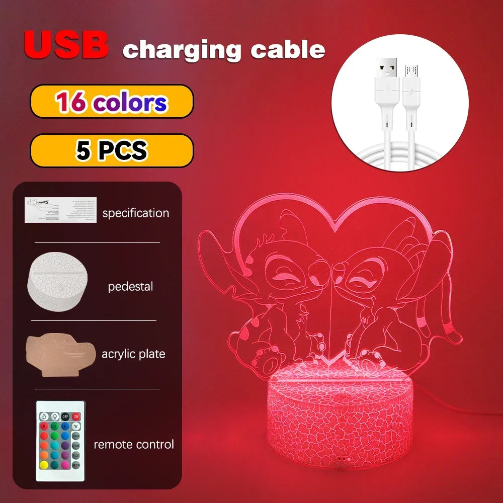 3D Illusion Stitch LED Night Light