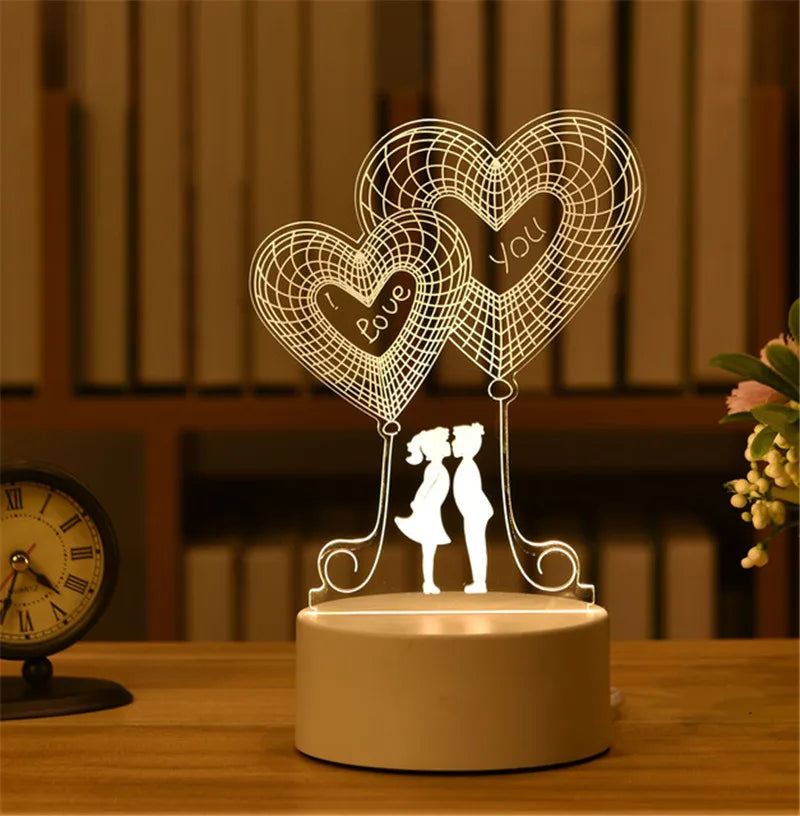 Christmas Decorations 3D LED Light Lamp