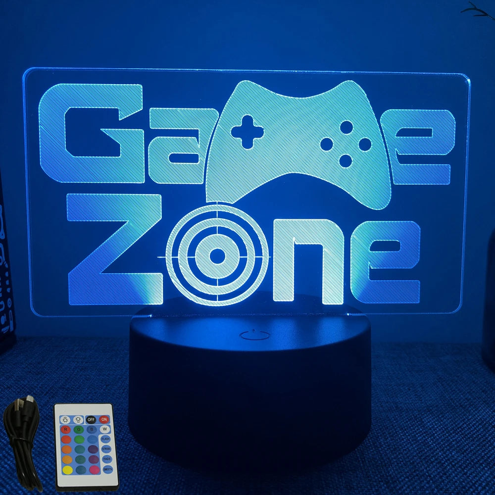 NEON GAMER 3D Lamp LED Night Light