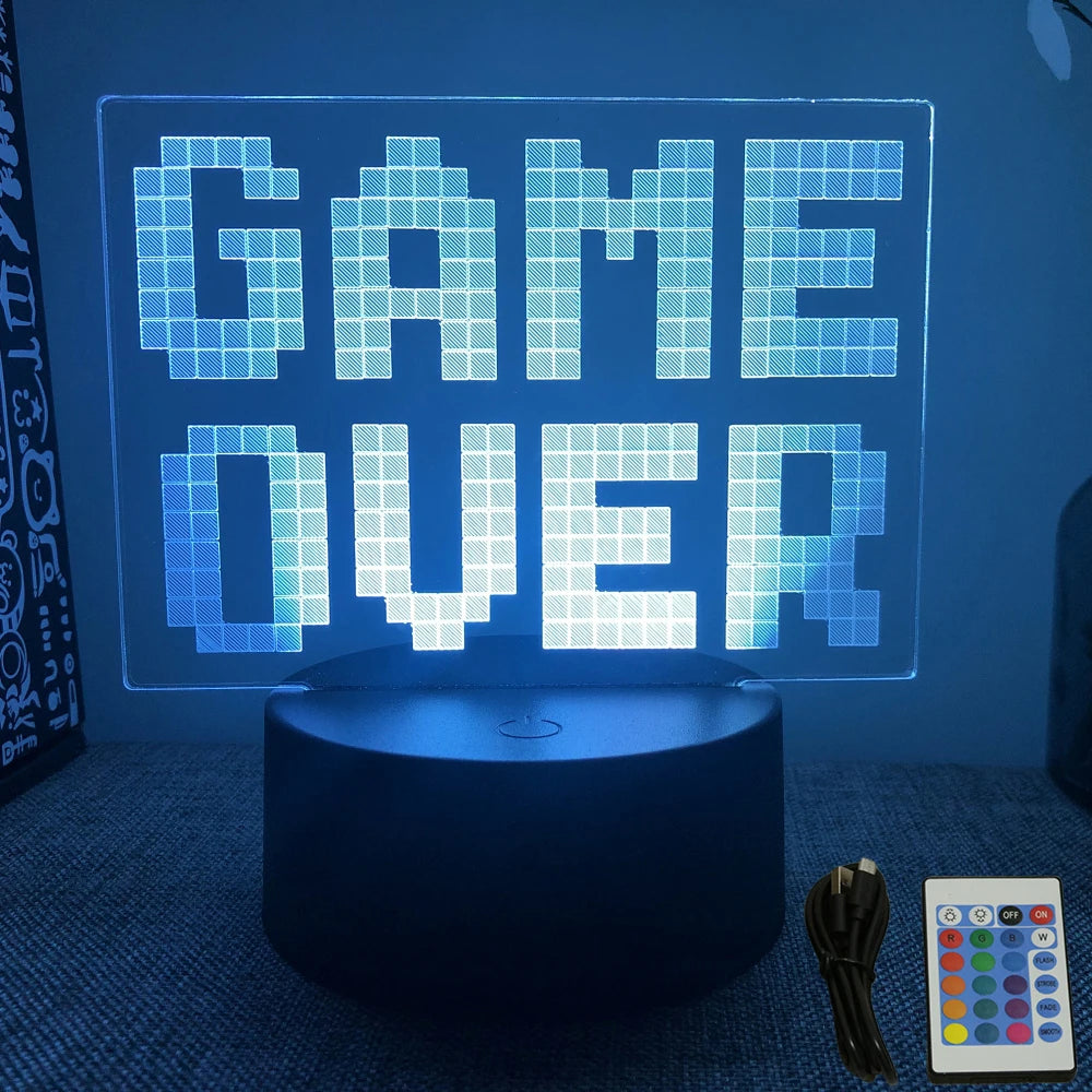 NEON GAMER 3D Lamp LED Night Light