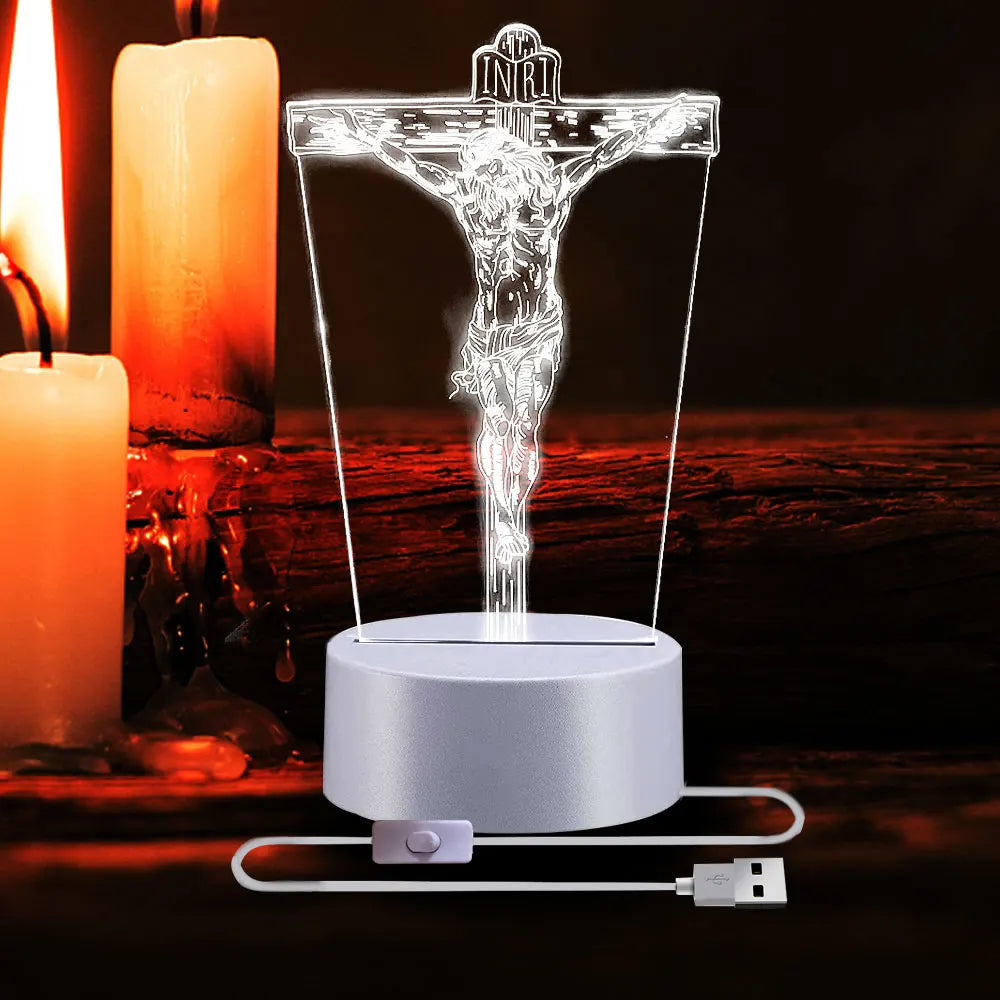 Crucifixion of Jesus 3D Illusion Lamp