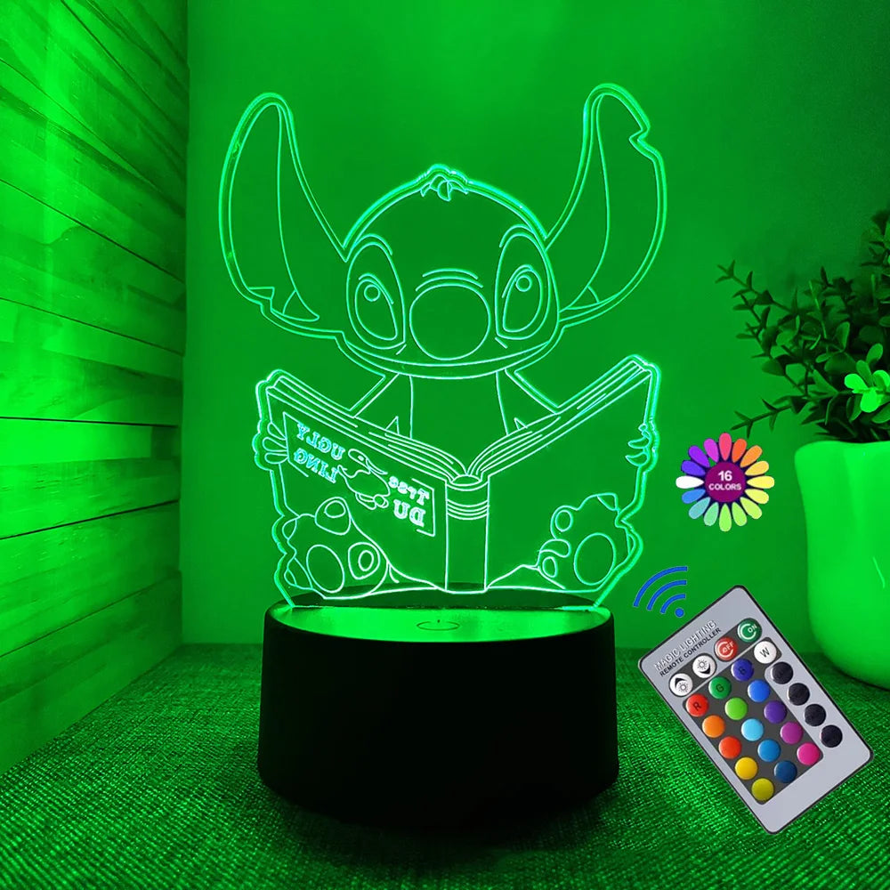 Stitch 3D Illusion Night Light