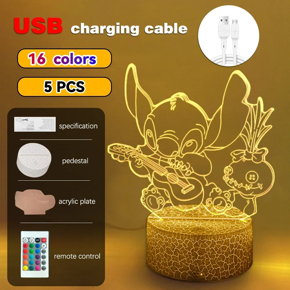 3D Illusion Stitch LED Night Light