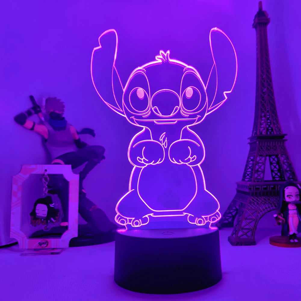 Lilo & Stitch Cartoon 3D Lamp Figure LED Night