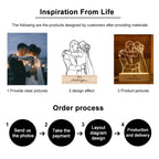 Custom Personalized Gifts 3D Photo Lamp Engraving Base Text