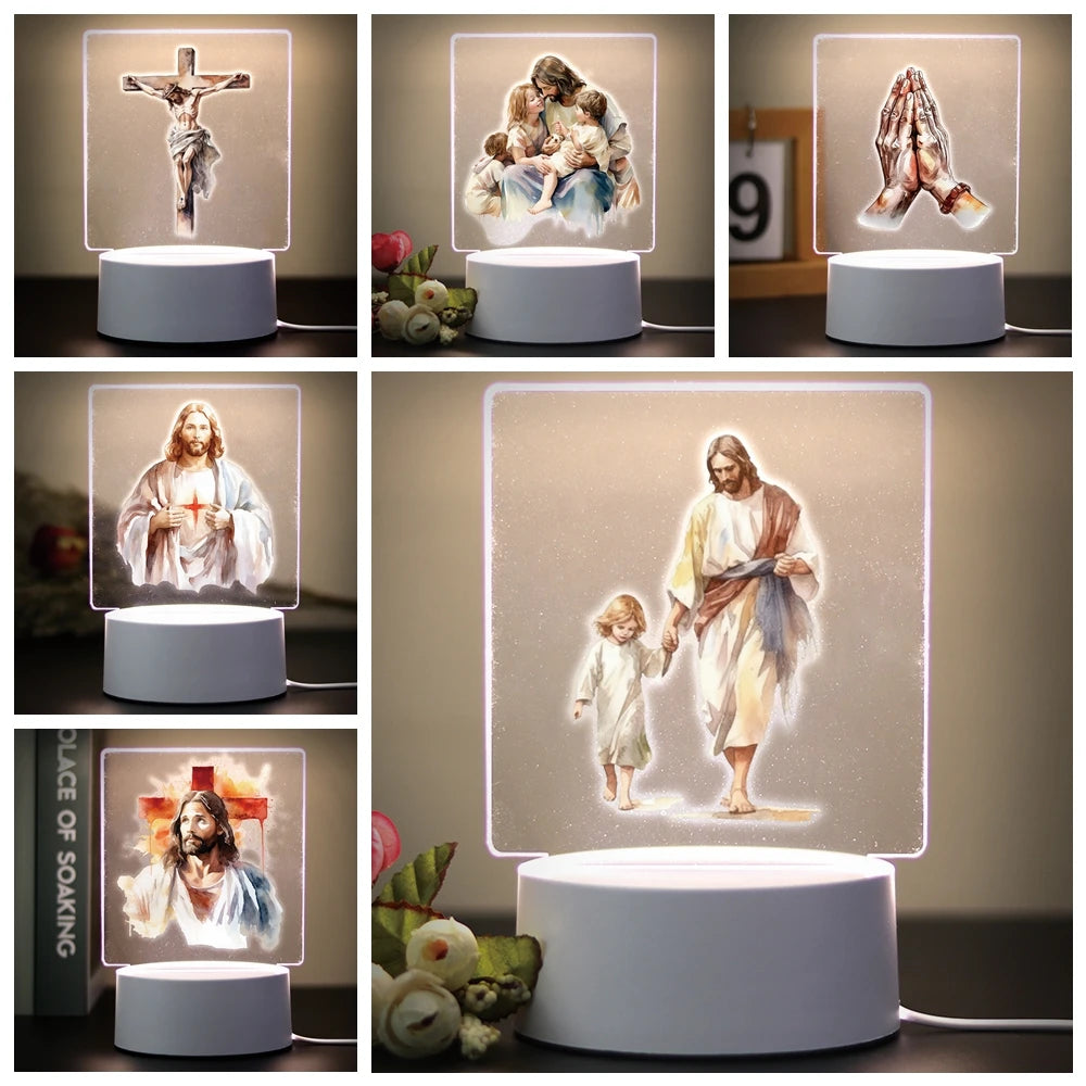 Religion 3D Night Light For Home Room Decoration