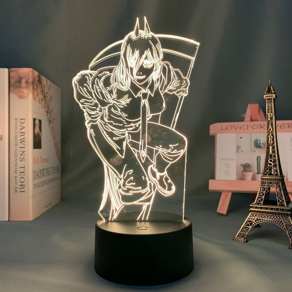 Chainsaw Man 3d Led Light Lamp
