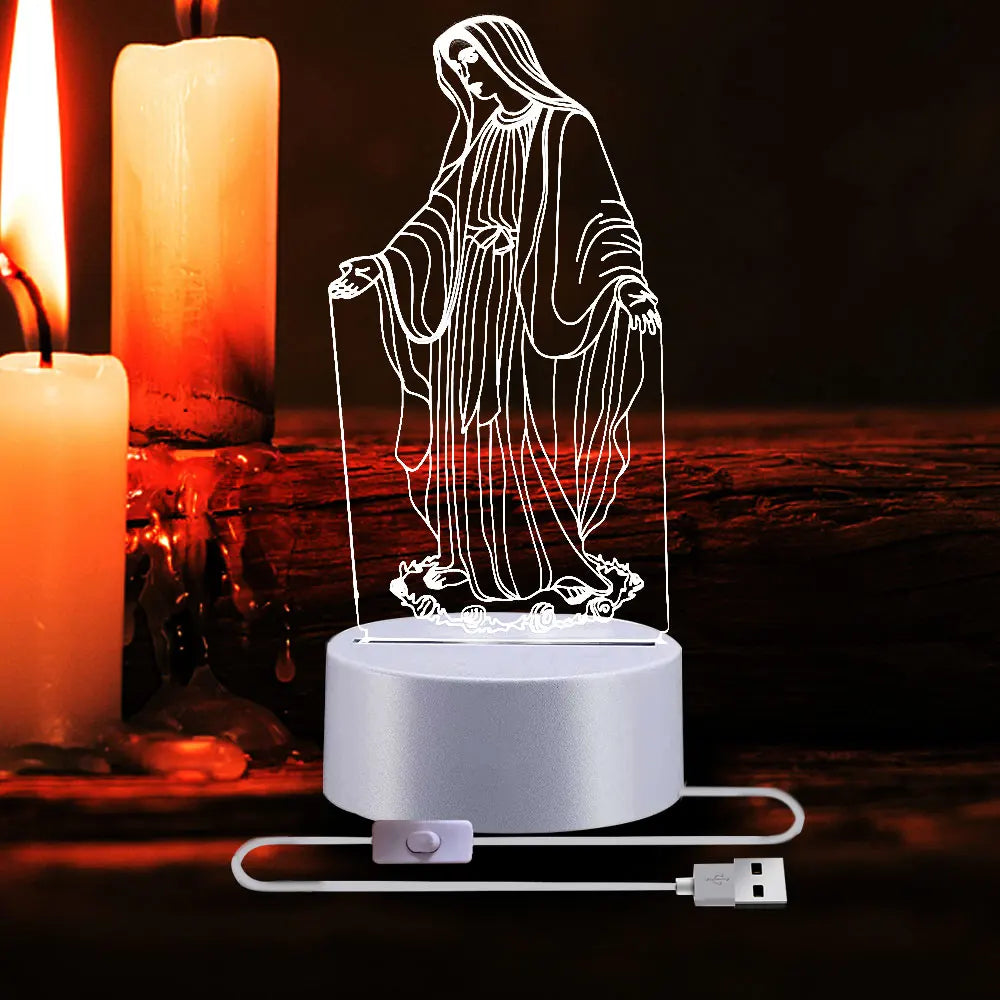Crucifixion of Jesus 3D Illusion Lamp