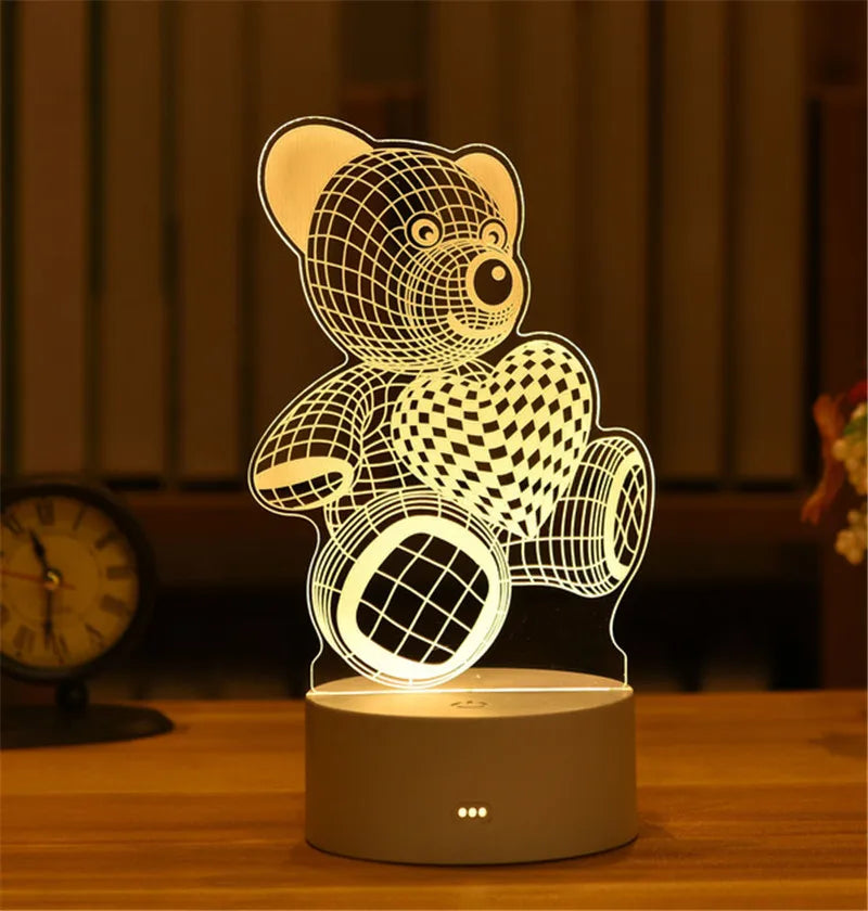 Christmas Decorations 3D LED Light Lamp
