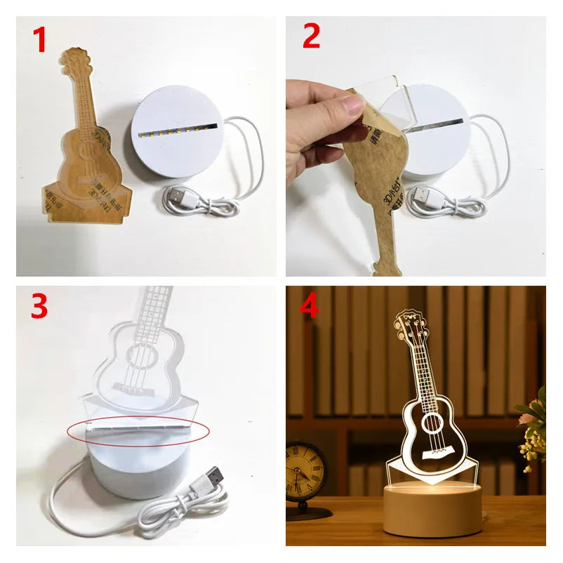 Christmas Decorations 3D LED Light Lamp