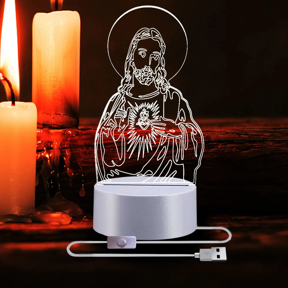 Crucifixion of Jesus 3D Illusion Lamp