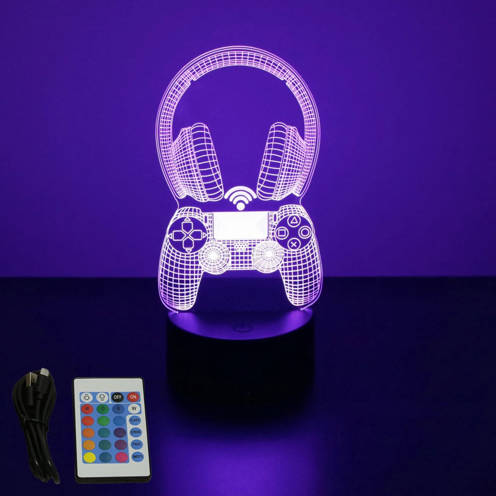 NEON GAMER 3D Lamp LED Night Light