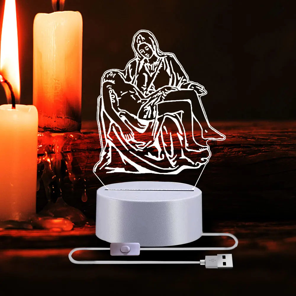 Crucifixion of Jesus 3D Illusion Lamp