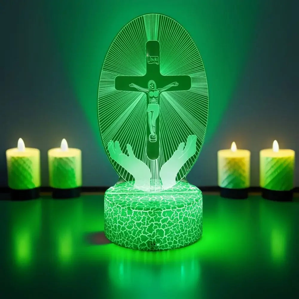 Jesus Cross 3D Lamp  LED Night Light Friends