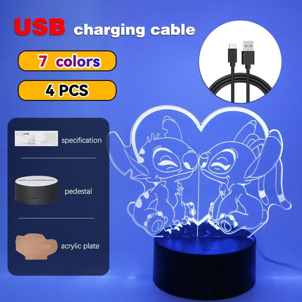 3D Illusion Stitch LED Night Light