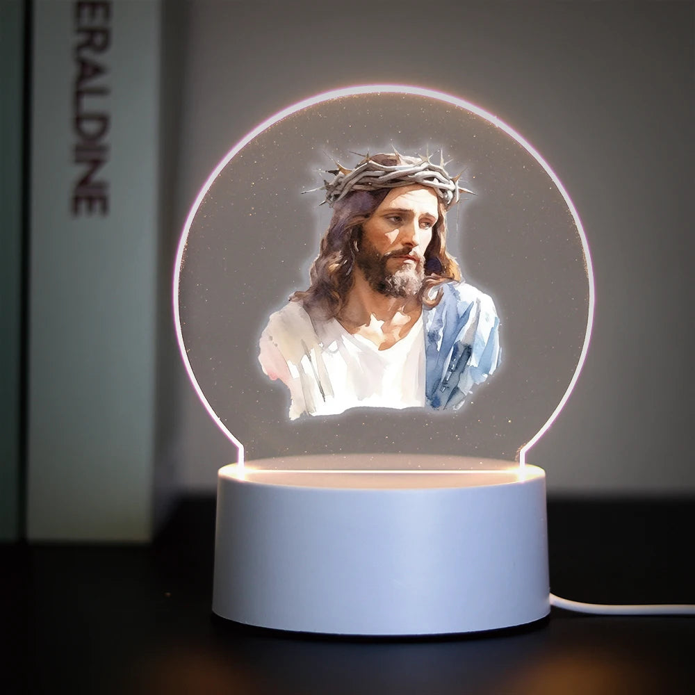 Religion 3D Night Light For Home Room Decoration