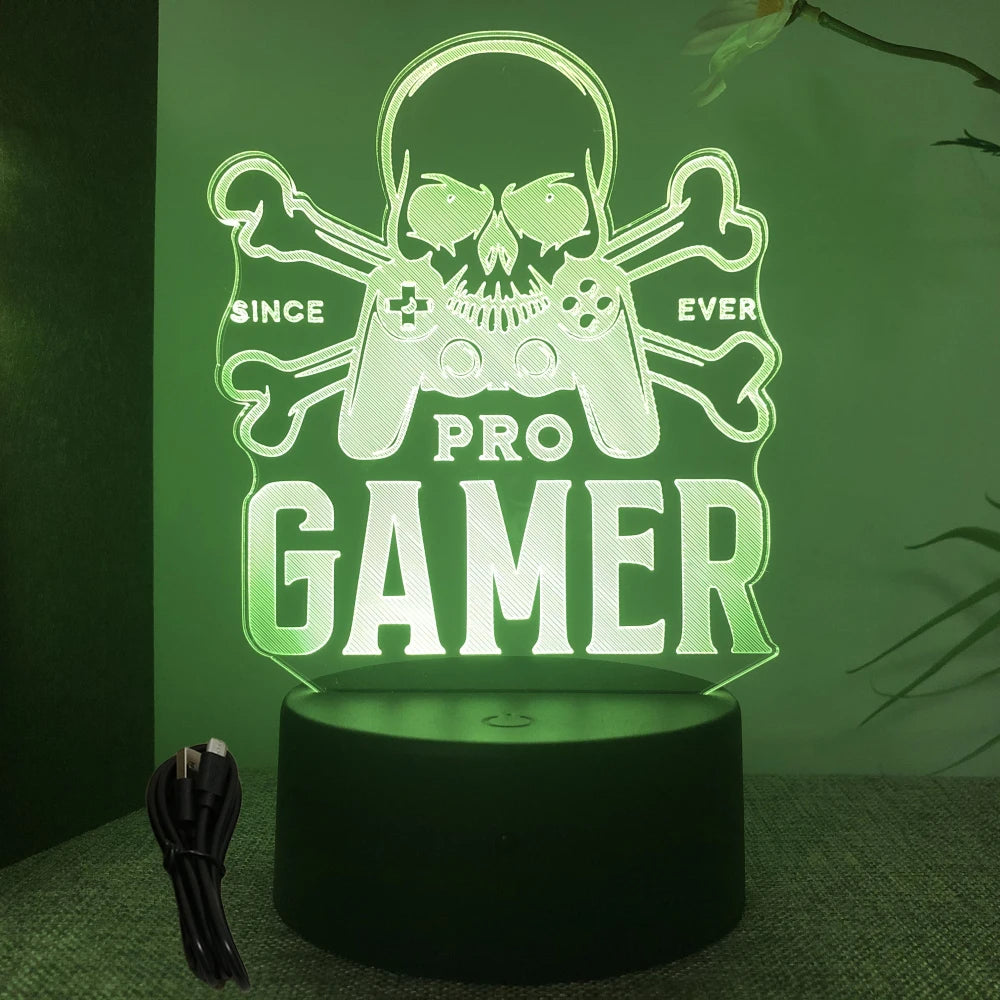 NEON GAMER 3D Lamp LED Night Light