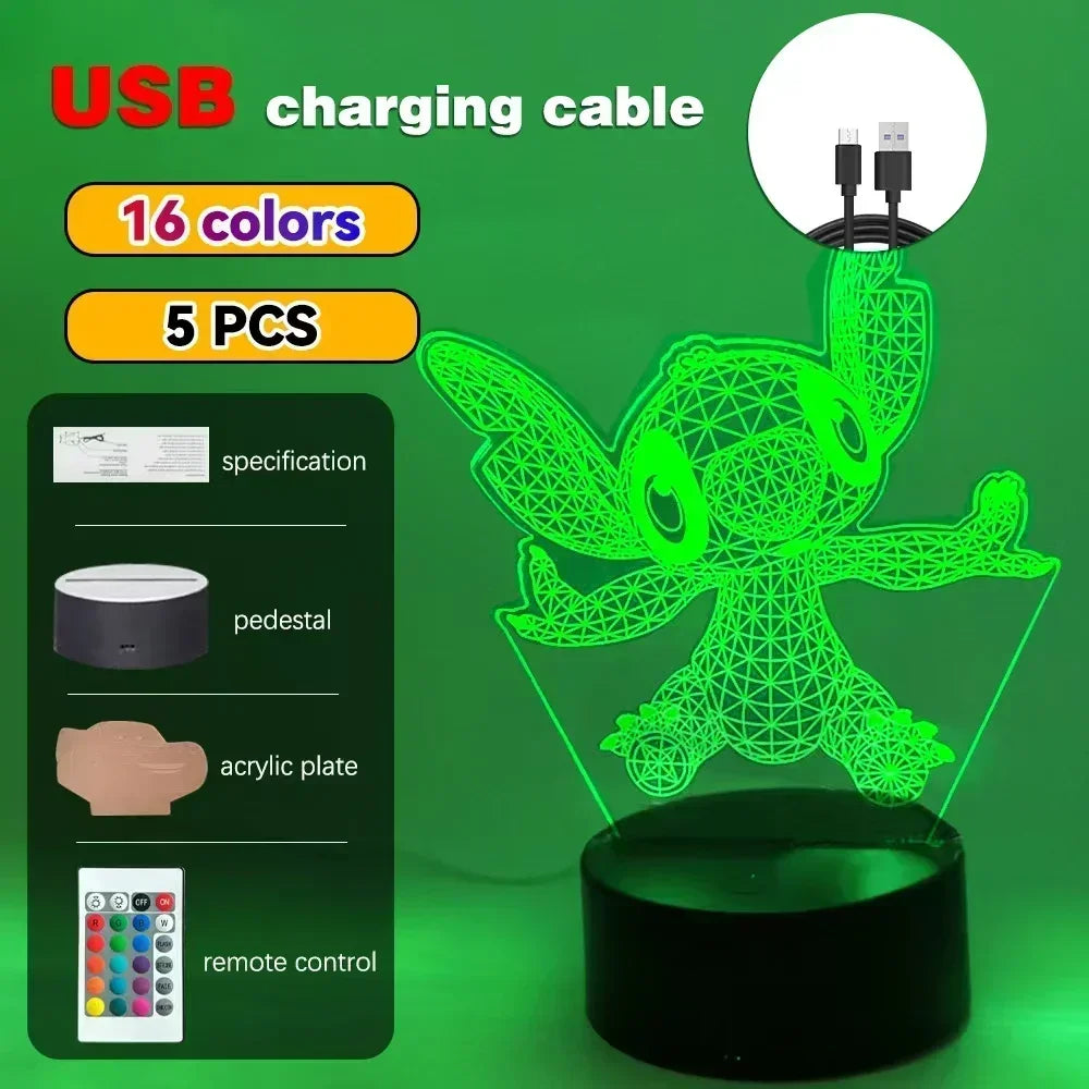 3D Illusion Stitch LED Night Light