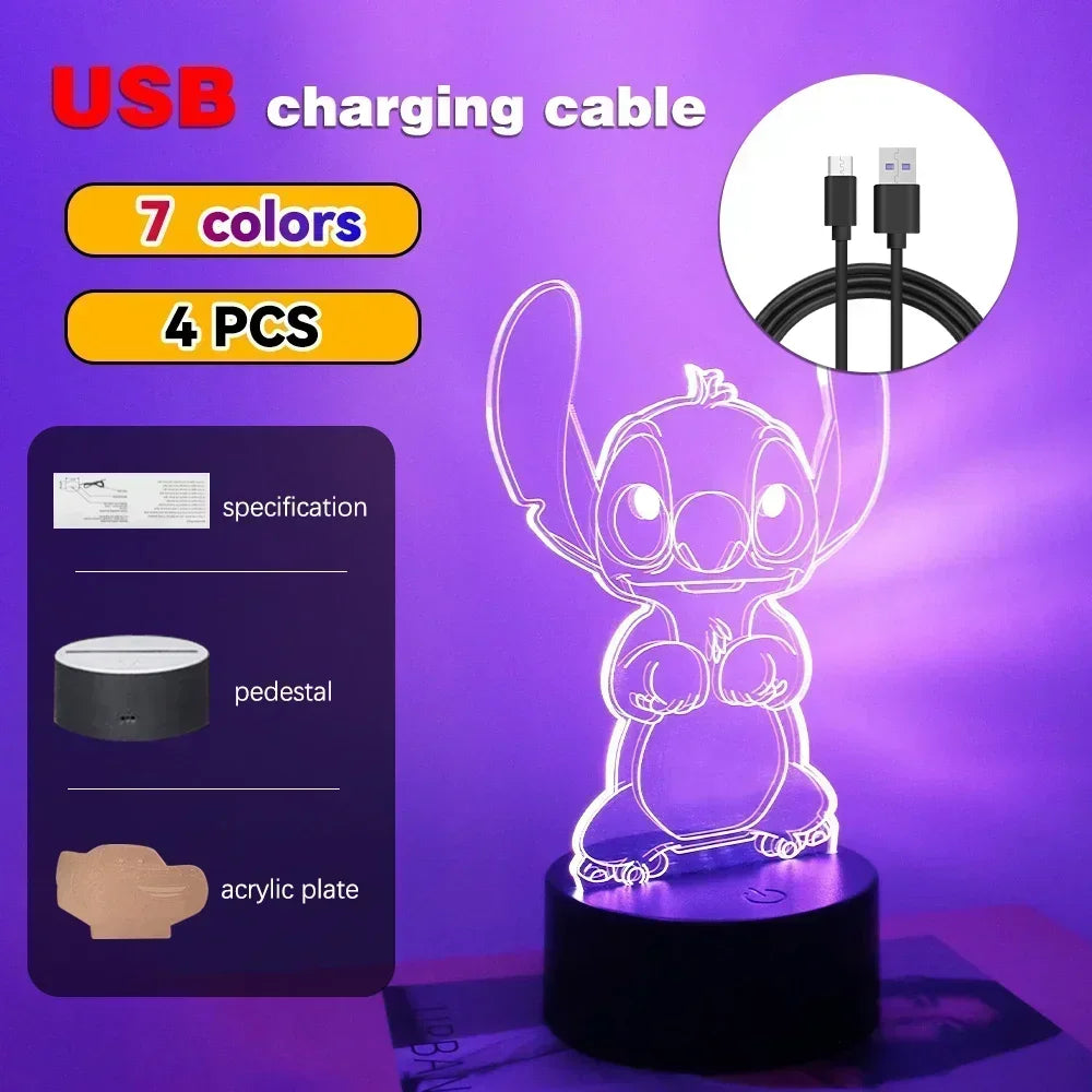 3D Illusion Stitch LED Night Light