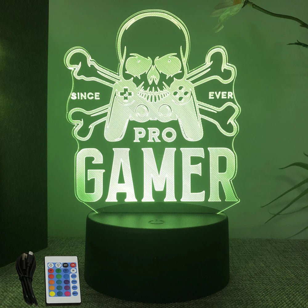 NEON GAMER 3D Lamp LED Night Light