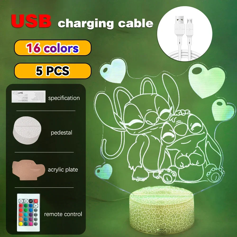 3D Illusion Stitch LED Night Light