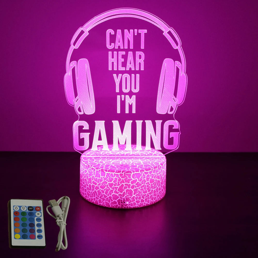 NEON GAMER 3D Lamp LED Night Light