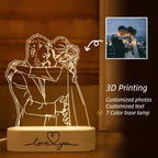 Custom Personalized Gifts 3D Photo Lamp Engraving Base Text