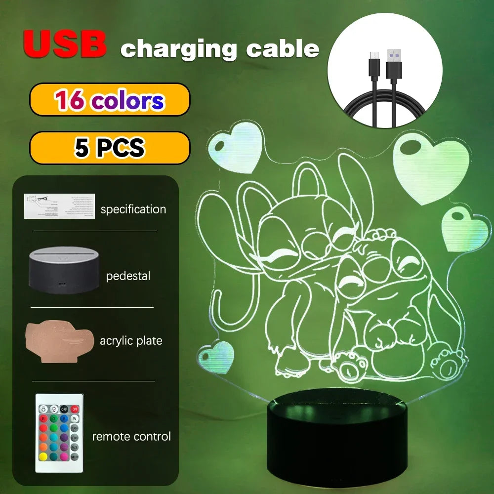 3D Illusion Stitch LED Night Light