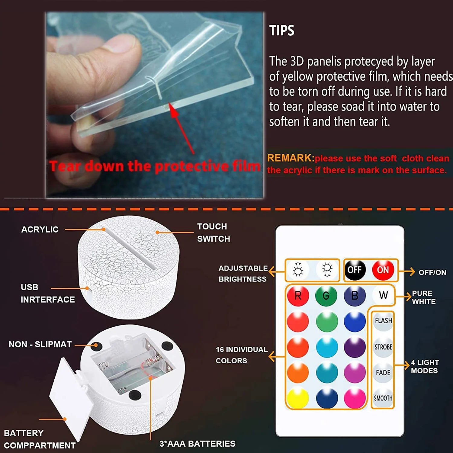 Gaming Setup RGB 3D LED Lamp