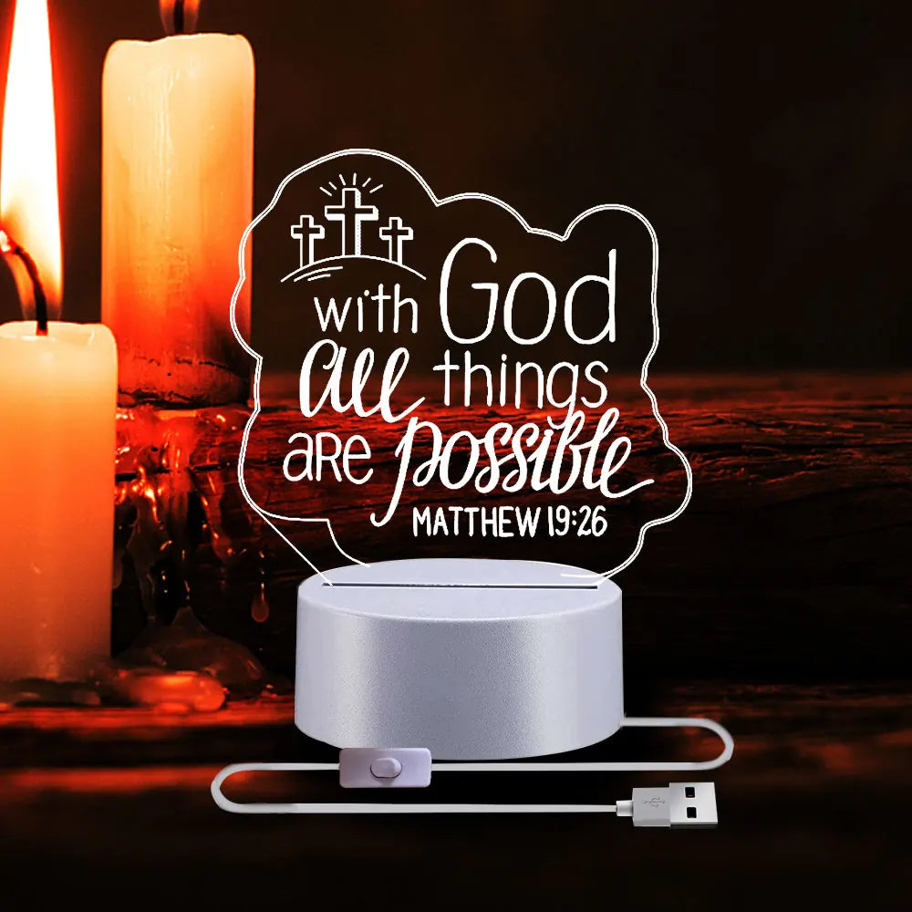 Crucifixion of Jesus 3D Illusion Lamp