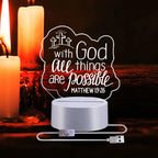 Crucifixion of Jesus 3D Illusion Lamp