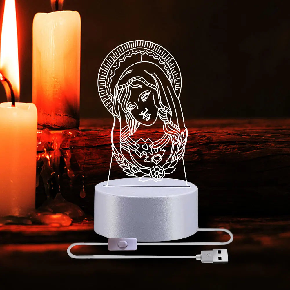 Crucifixion of Jesus 3D Illusion Lamp