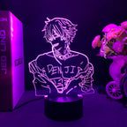 Chainsaw Man 3d Led Light Lamp