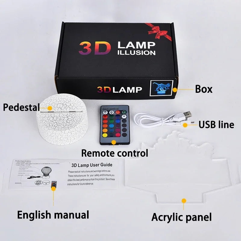Paw Patrols 3D LED Night Lights