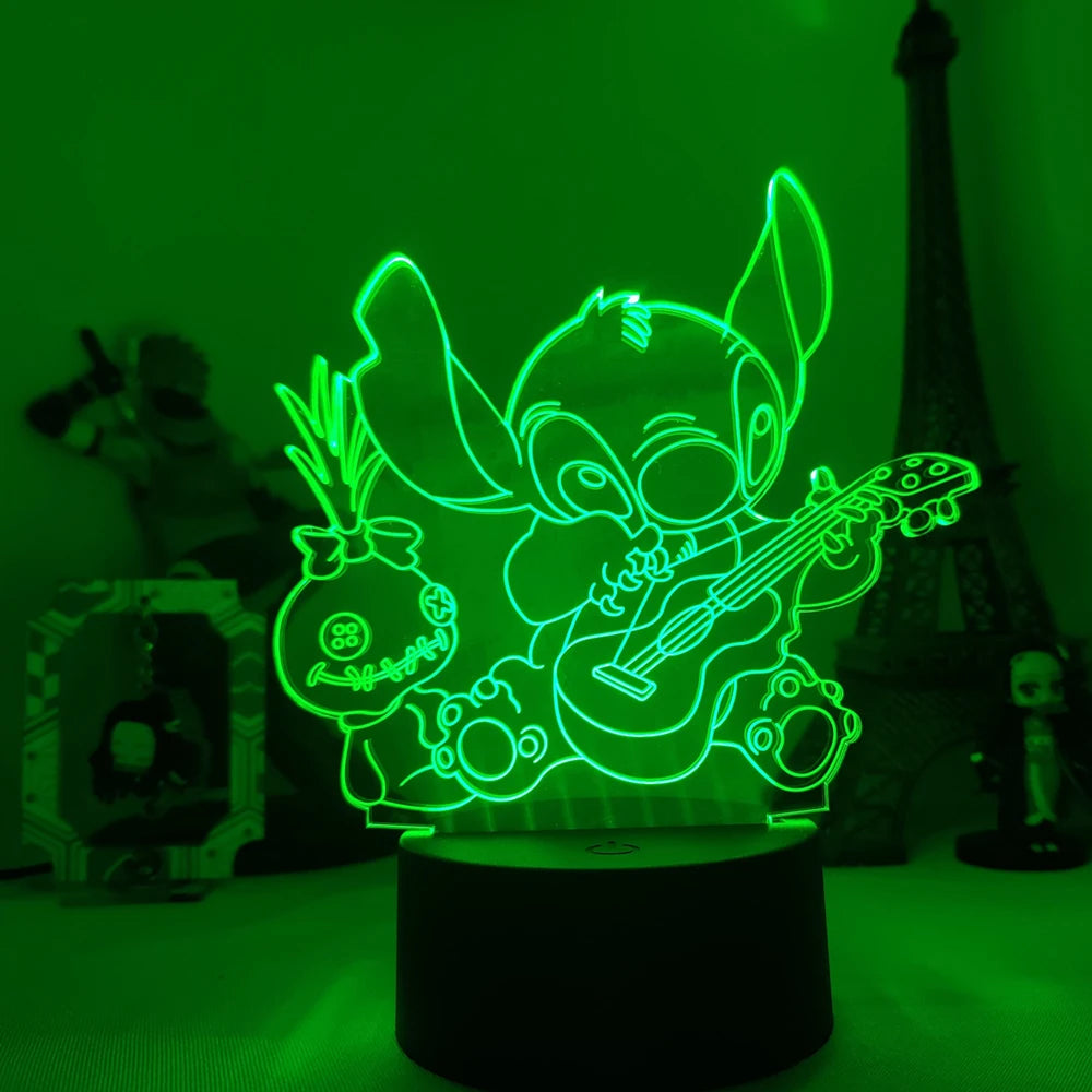 Lilo & Stitch Cartoon 3D Lamp Figure LED Night
