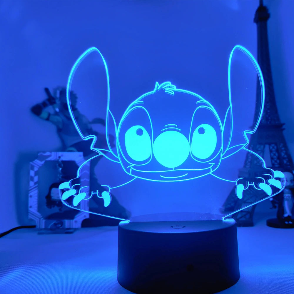 Lilo & Stitch Cartoon 3D Lamp Figure LED Night