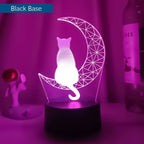 Moon Cat 3D Led Night Light