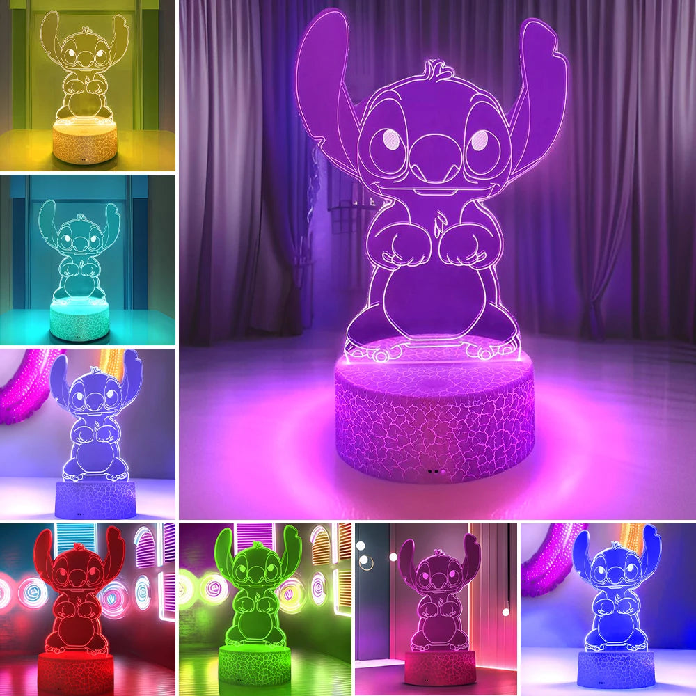 Stitch 3D Lamps Illusion LED Light