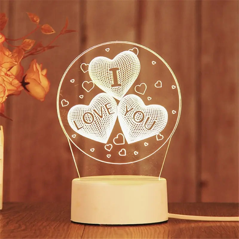 Love Heart Decorative Night Light LED