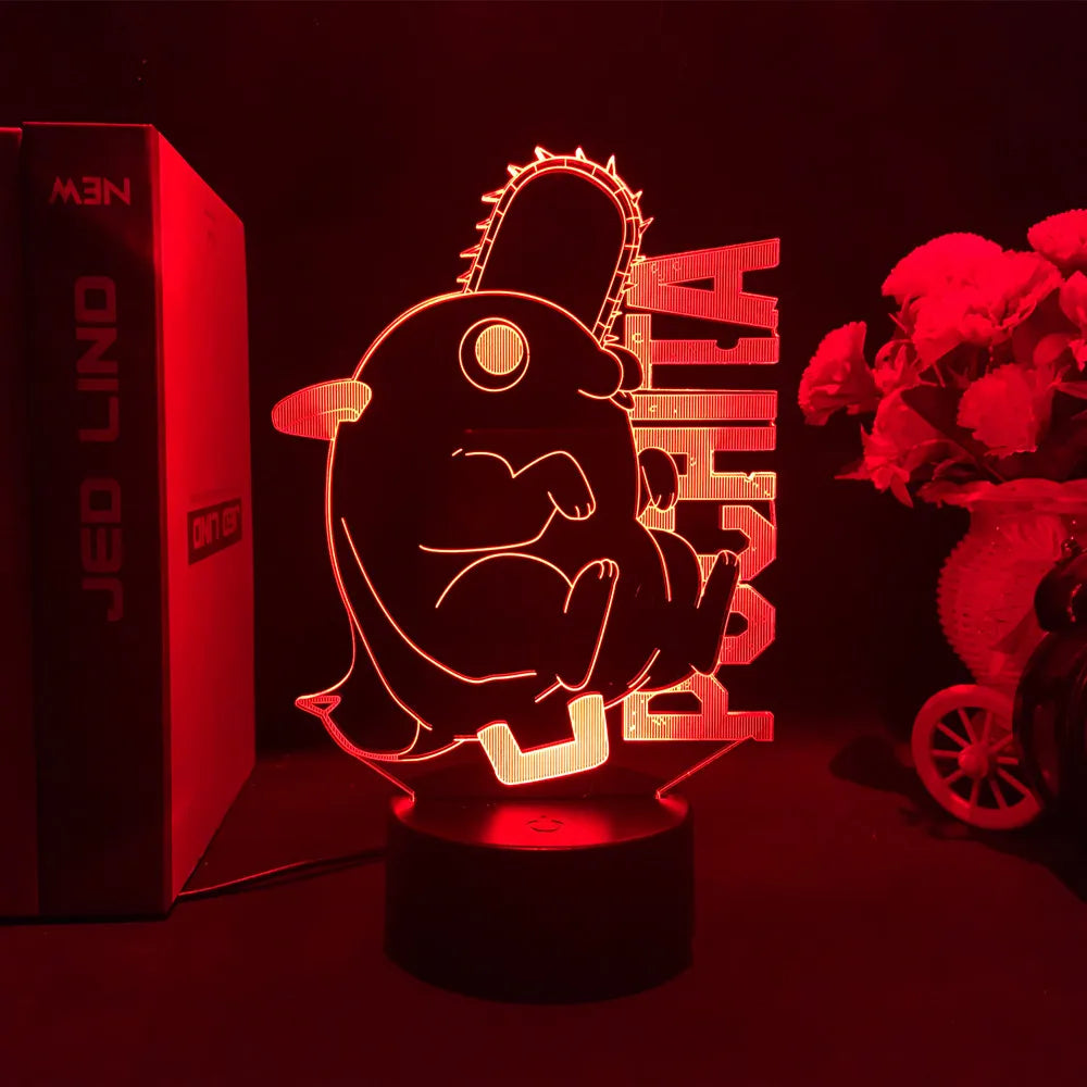 Chainsaw Man 3d Led Light Lamp