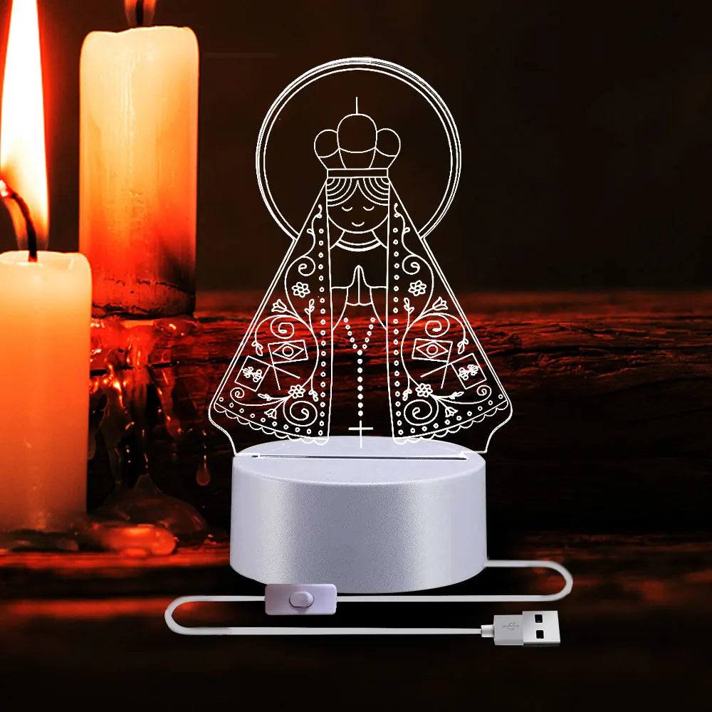 Crucifixion of Jesus 3D Illusion Lamp