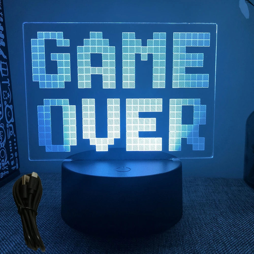 NEON GAMER 3D Lamp LED Night Light