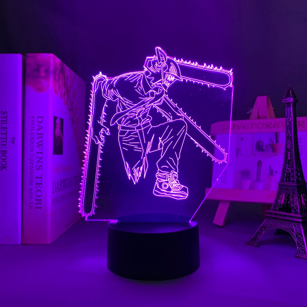 Chainsaw Man 3d Led Light Lamp