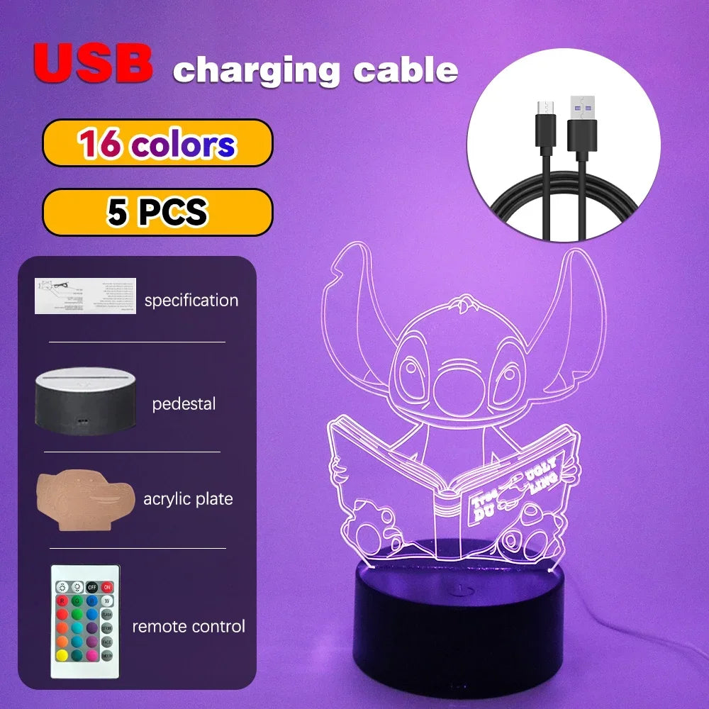 3D Illusion Stitch LED Night Light